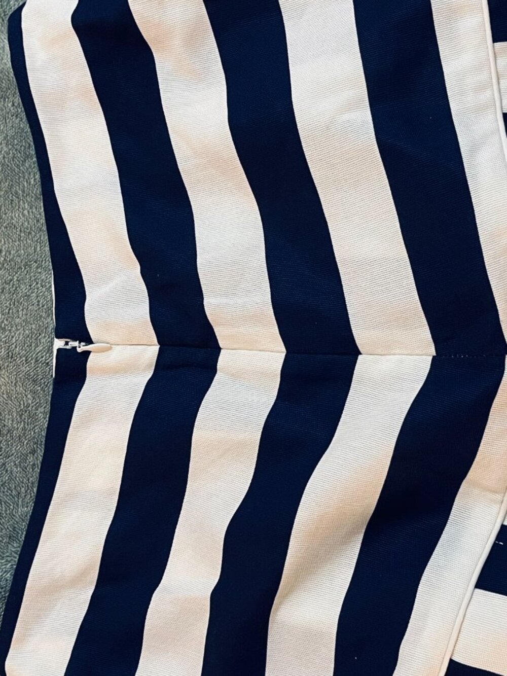 Farm Rio Mixed Stripes Blue Midi Skirt 342238 NWT Medium Peplum Bold - Picture 7 of 9